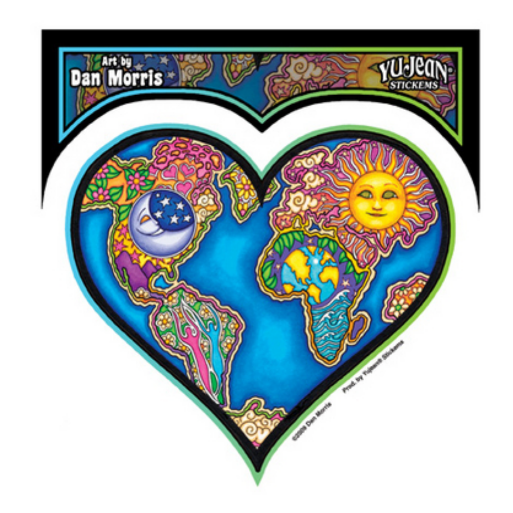 Dan Morris Earth Heart Sticker