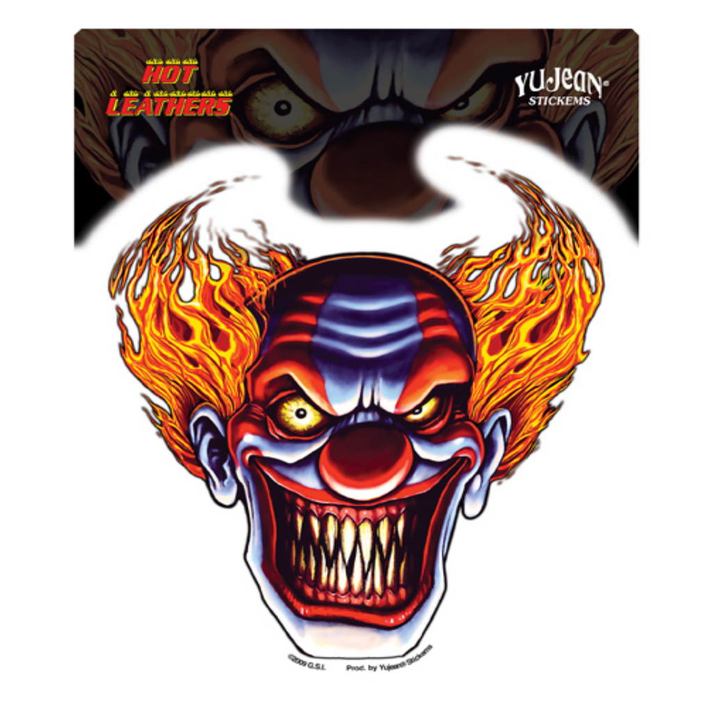 Hot Leathers Evil Clown Sticker