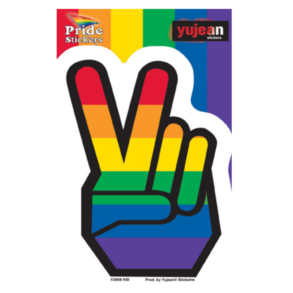 Peace Pride Fingers Sticker