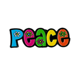 Peace Text Enamel Pin