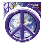 Purple Earth Peace Sticker